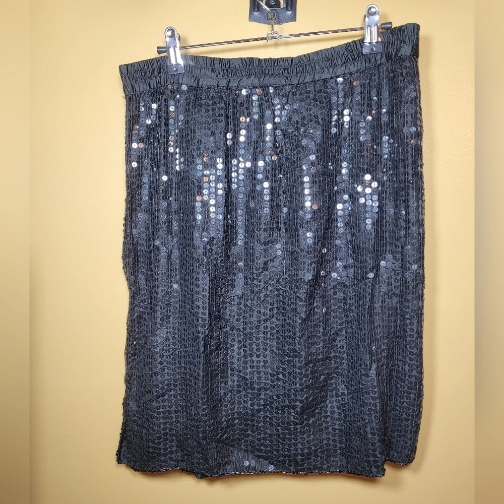 NWT Deadstock Vintage Tina 100% Silk Sequin Skirt sz M